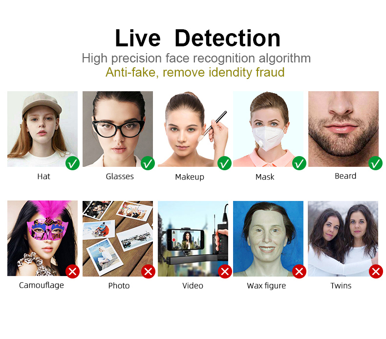 Autenticación facial por detección en vivo