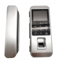 control de acceso inteligente con cerradura de puerta corredera de huella digital de vidrio para oficina en casa con control remoto