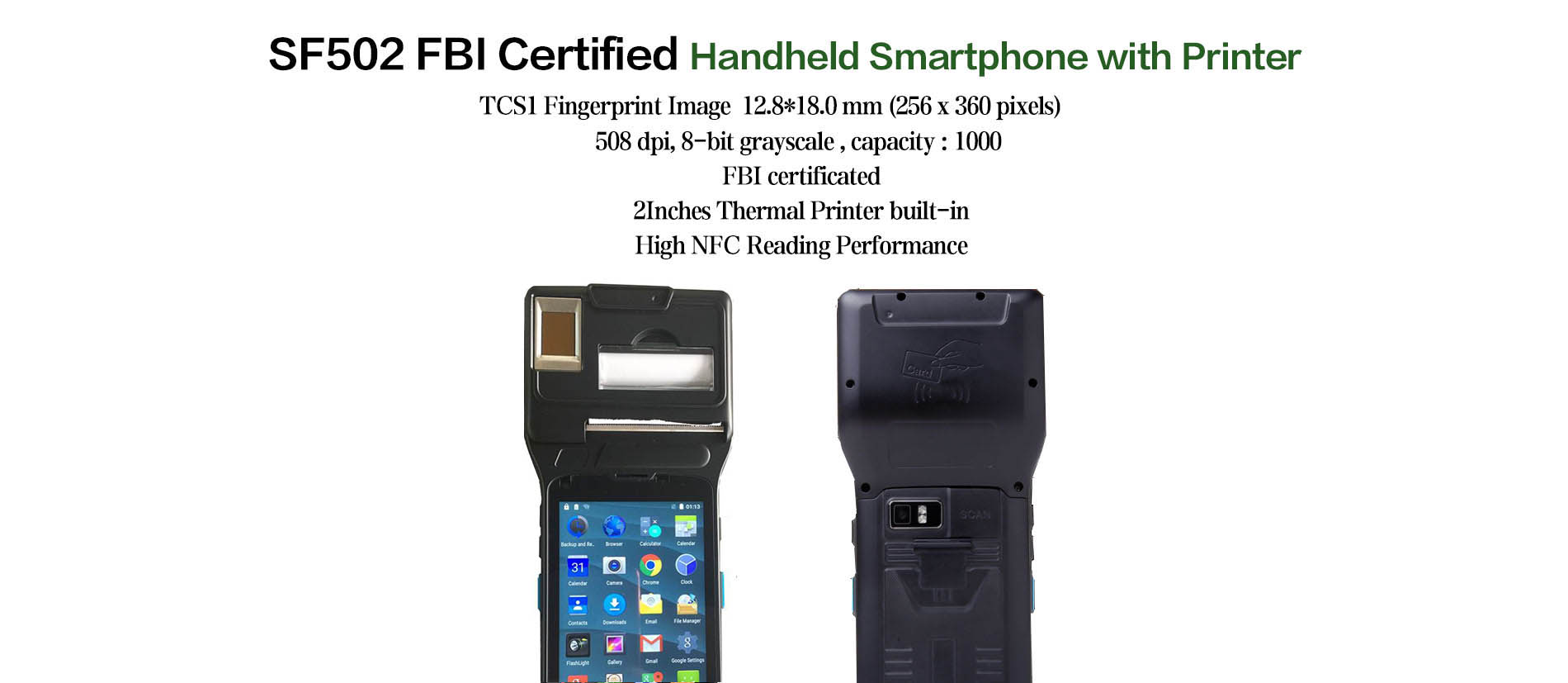 Feigete FBI certified fingeprint android device