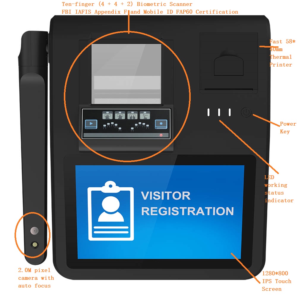 Fingerprint Smart ID enrollment terminal
