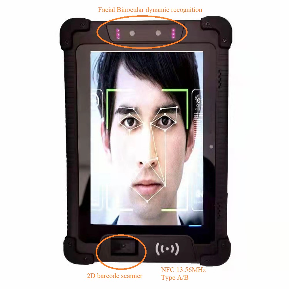 Tablet with facial recognition