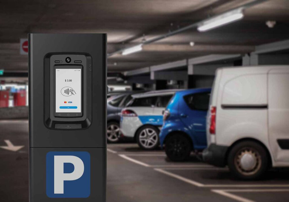 Solución de pago de pos pago desatendido de estacionamiento de automóviles