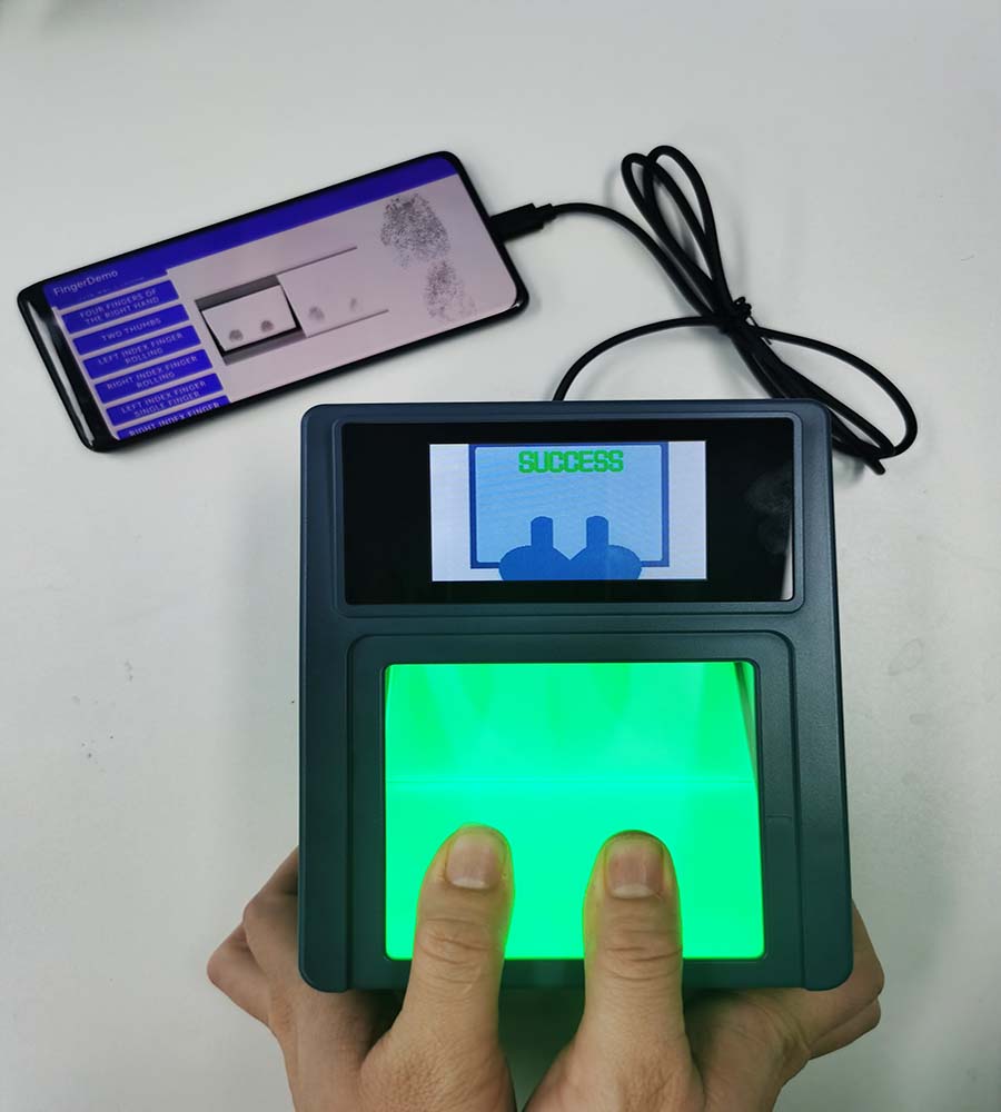 Escáner de huellas dactilares rodante del censo