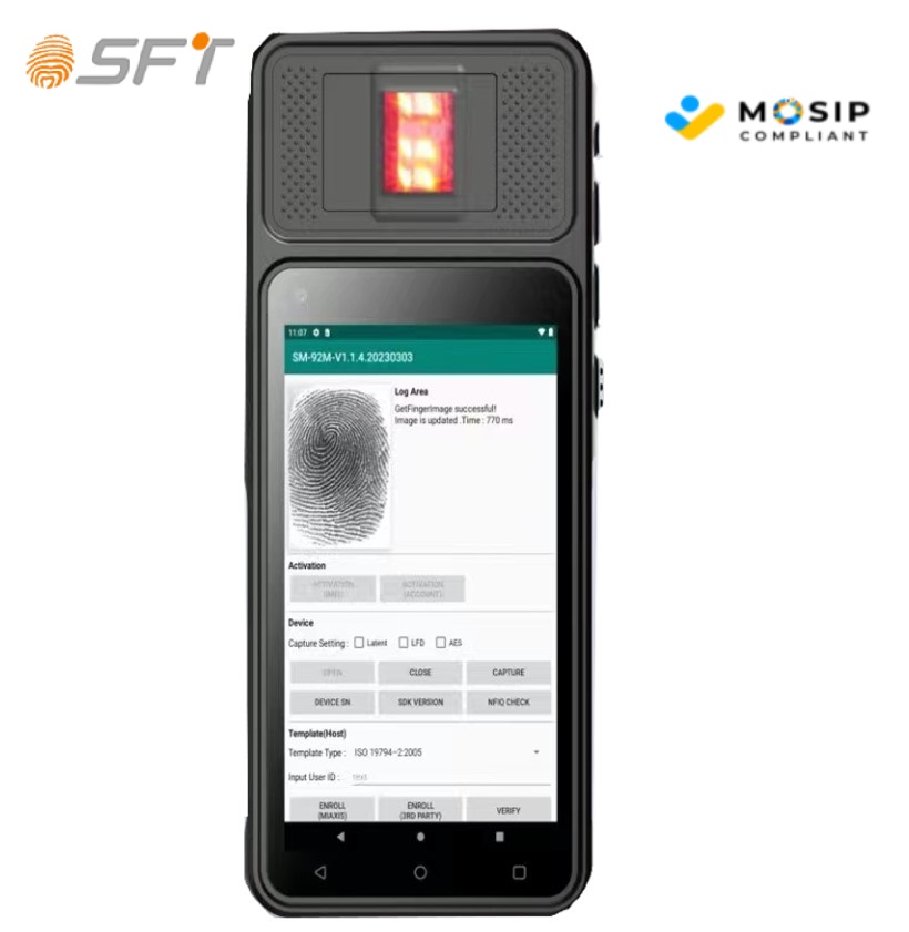 Escáner biométrico MOSIP
