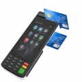 Terminal de pago POS inteligente portátil Android con doble pantalla y teclado QWERTY