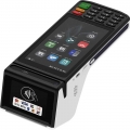 Terminal de pago POS inteligente portátil Android con doble pantalla y teclado QWERTY