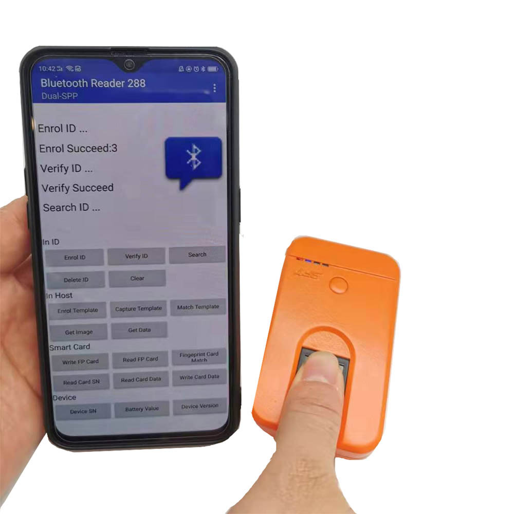 SFT lanza un escáner biométrico de huellas dactilares Bluetooth Wifi portátil para tabletas y teléfonos móviles Android
        